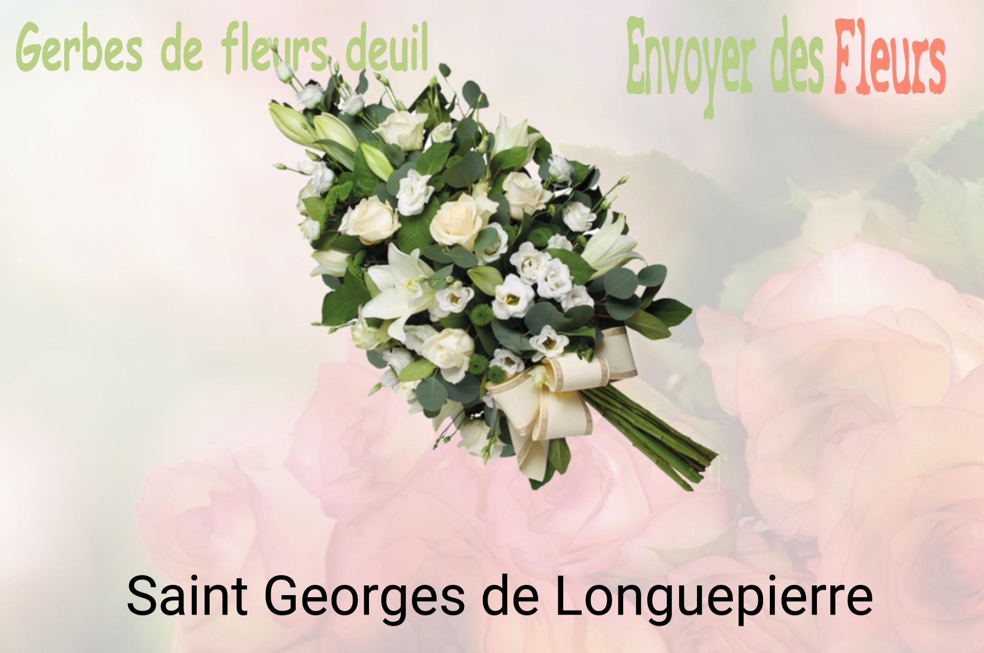 Gerbe de fleurs de deuil livrée à Saint-Georges-de-Longuepierre